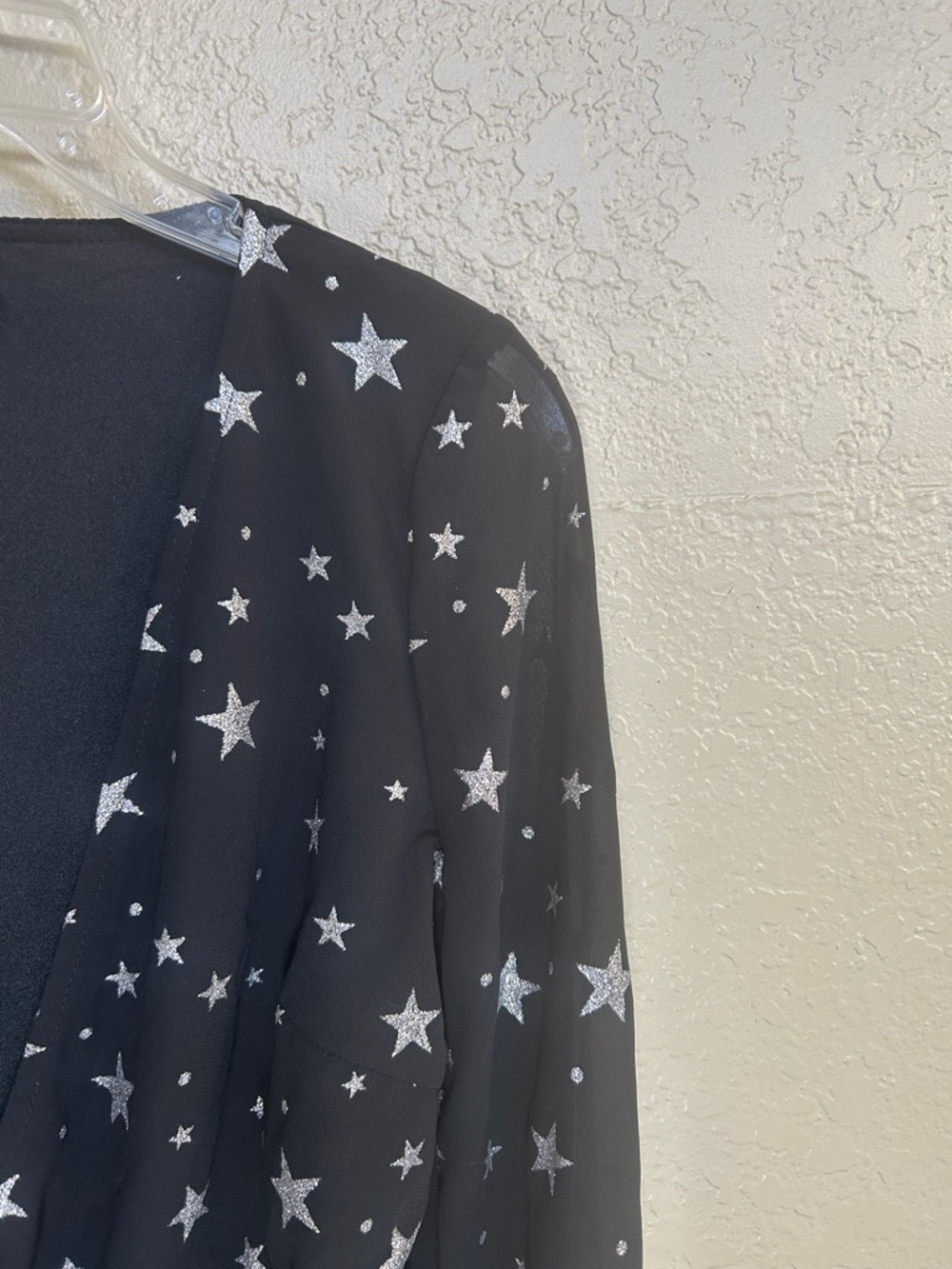 NASTY GAL Whimsy Goth Fairy Costume Ethereal Metallic Stars Tie Front Kimono - Picture 5 of 14